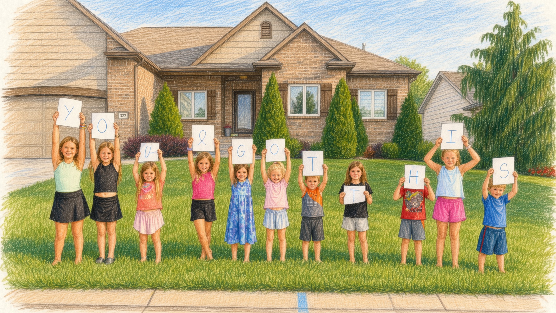 Kids holding letters that spell YOU GOT THIS